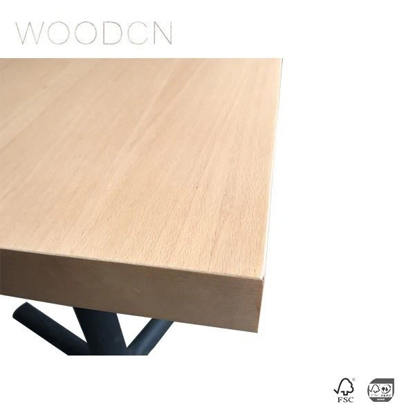 Oak Wood Dining Veneer Restaurant Table