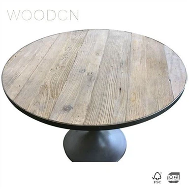 Solid Recycle Old Elm Wood Office Desk Top