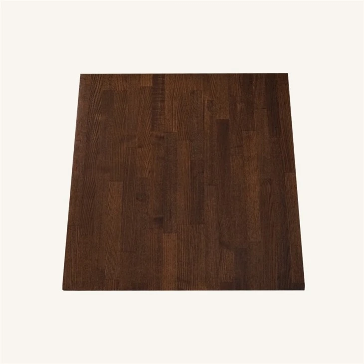 Ash Wood Square Butcher Block Coffee Table in Walnut Color Supplier best